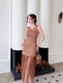 Round Neck Sleeveless Tulle Hem Dress